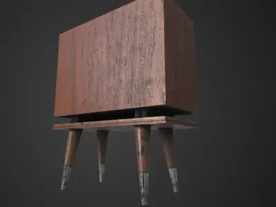 Old television Low-poly 3D model purchase