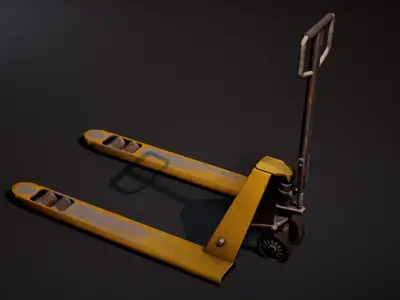 Pallet Jack with Pallets Low-poly 3D model purchase