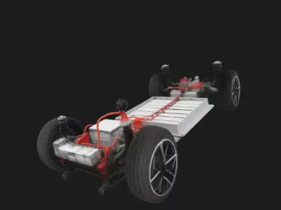 Electric Car Chassis 3D Model 3D model