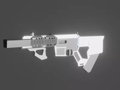 N4A9 Sci-Fi Assault Rifle Low-Poly Gun Game Asset Free 3D model