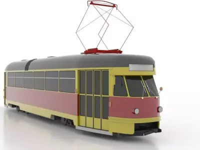 Tatra T2SU Low Low-poly 3D model