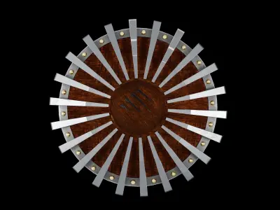 Shield Low-poly 3D model 7