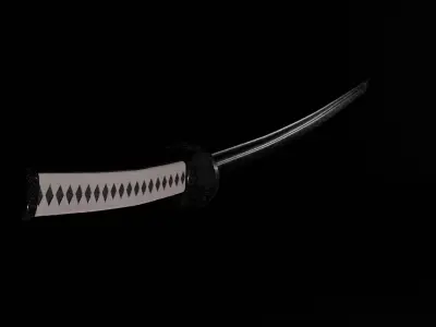 Samurai Katana 3D Model Inspired by Ghost of Tsushima 3D model