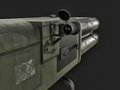 M202 FLASH  rocket launcher  Low-poly 3D model