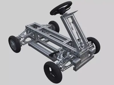 Electric vehicle frame 3D model