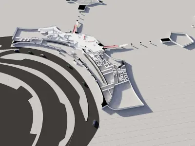 TWA Flight Center 90s Model 3D model