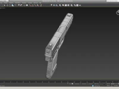 USP-9mm gun Low-poly 3D model