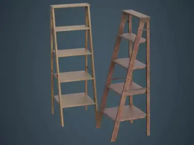 Step Ladder 1B Low-poly 3D model
