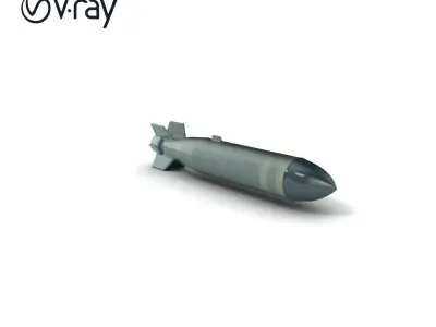 Nuclear Bomb Iconic Shape Simulation model pack Low-poly 3D model