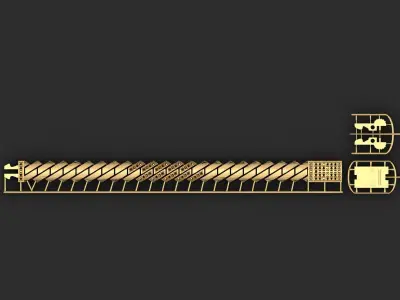 Grommet Link Chain  Industrial Style  - Jewelry CAD Design 3D print model