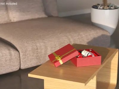 Luxury Perfume Gift Box with Rose Petals 3D model