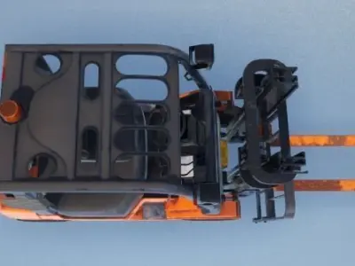 Forklift Geneo 3ton Unreal rigged Low-poly 3D model