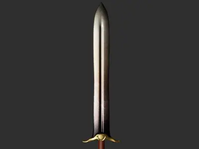 The Knight Sword 3D model Free low-poly 3D model