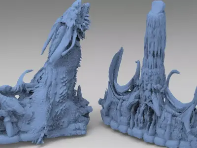 Dragon Stone Ruin Rock 2 models 3D model