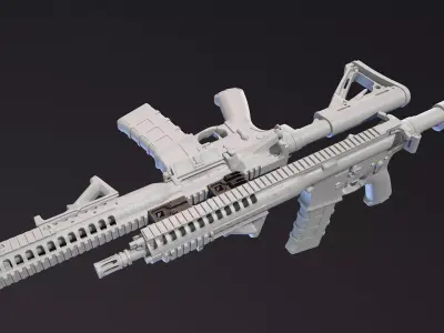 Double Picatinny Rail Free low-poly 3D model