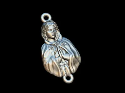 Mystical rose pendant 3D print model