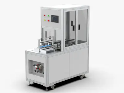 Automatic Polymer Battery Cutting Folding and Ironing Machine 3D model