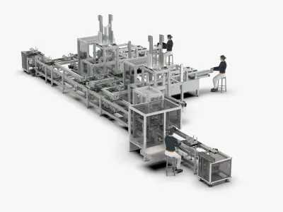 Automatic Soft Package Module Welding Line 3D model