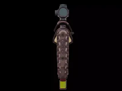 AK 74 customized Low-poly 3D model