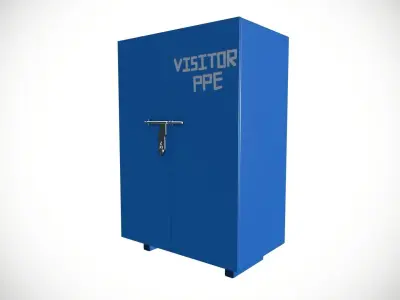 PPE Storage Rack Low-poly 3D model