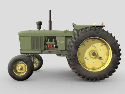 Tractor Low-poly 3D model get