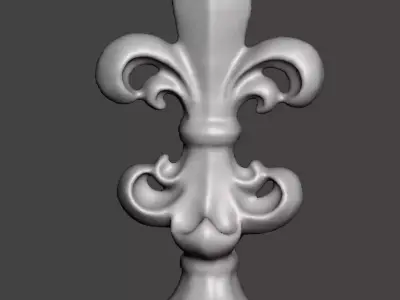 Fleur de Lis Timeless 3D Sculpture for Art and Decoration  3D print model
