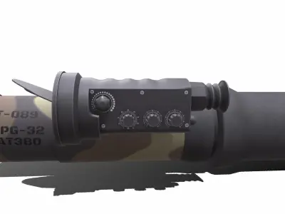 RPG-32 Anti-tank Rocket Launcher Low-poly 3D model