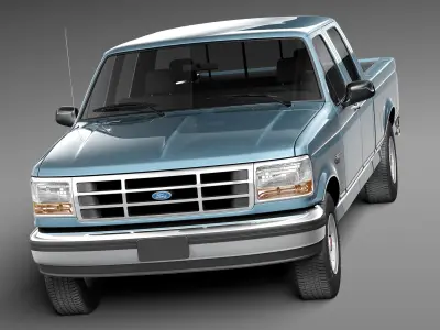 Ford F-150 1992-1996 Crew cab 3D model