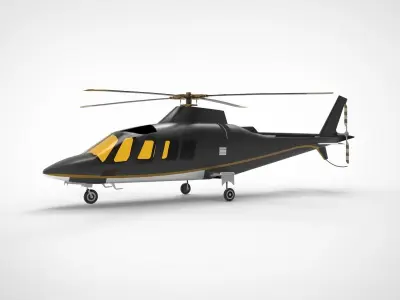 helicopter AW109 3D model purchase
