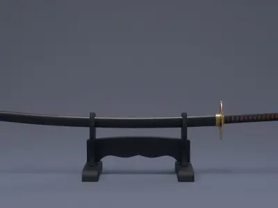 Simple Katana 3D model purchase