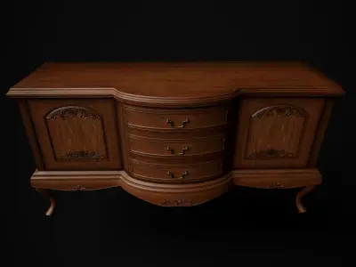 Victorian Chest Of Drawers 3D model