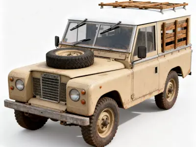 Vintage Safari SUV 3D Model Low-poly 3D model