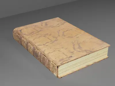 Old Martial Arts Book textured Low-poly 3D model