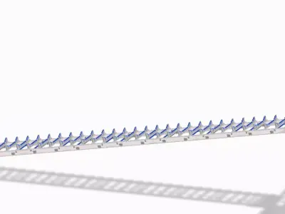 Modular trough conveyor 1200 width 3D model