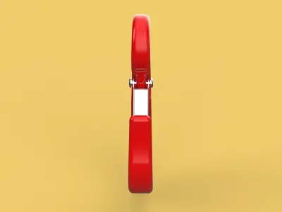 RED EYE HOOK FORGED SINGLE LIFTING CRANE TON HOIST WINCH LATCH 3D model