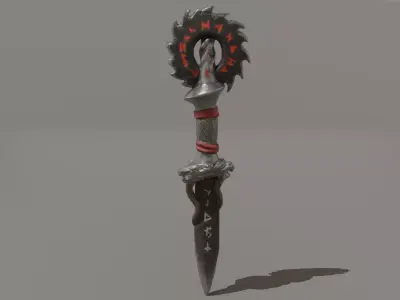 Forgotten Crusher Dagger Low Poly Dark Fantasy Low-poly 3D model