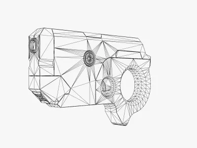 Sci-Fi Pistol Low-poly 3D model 3