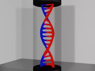 DNA Vial Sci-Fi Container Low-poly 3D model