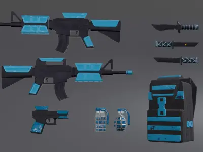 Tactical Equipment 3D Asset Pack 3D model