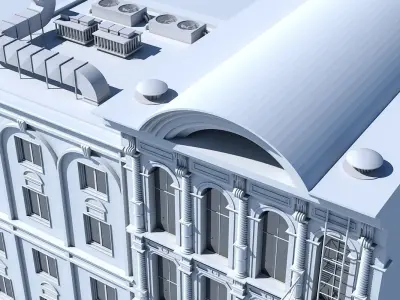 Commercial Building Facade 03 3D model