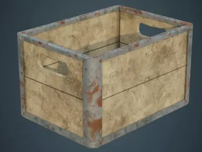 Crate 3B Low-poly 3D model