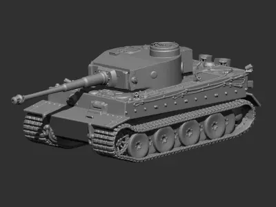  German Tank Tigr 3D print model
