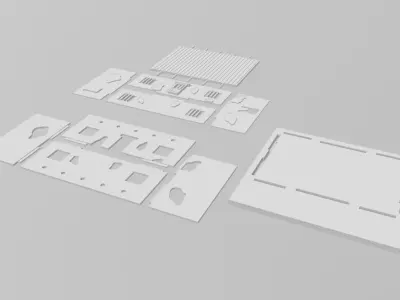 Old West Style Jail Model Kit by Outland Models 3D print model