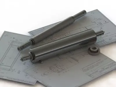 Roll metal roller Free 3D model