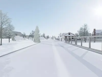Winter Construction Site 3D model purchase