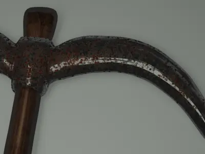 rusty pickaxe 3D model