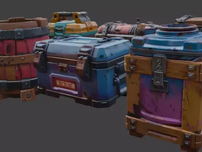 Free Stylized Items LowPoly Free low-poly 3D model
