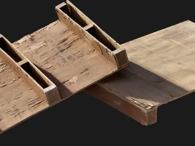 Wooden Pallet 2 Low-poly 3D model purchase