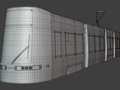 Tram Flexity Zurich exterior 3D model