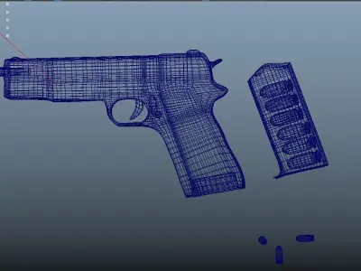 9mm Pistol 3D model